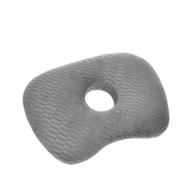 Imagem de WeiLaiKeQi Almofada com orifício para orelha, almofada lateral curva, protetor de orelha, suporte para orelhas furadas para sofá, Cinza Escuro