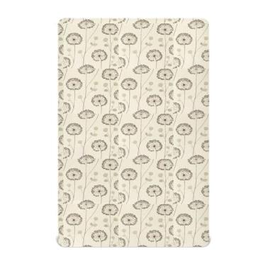 Imagem de STAYTOP Lençóis de berço de dente-de-leão para meninos e meninas, lençol com elástico para berço padrão e colchão infantil, de microfibra supermacia, 132 x 71 cm