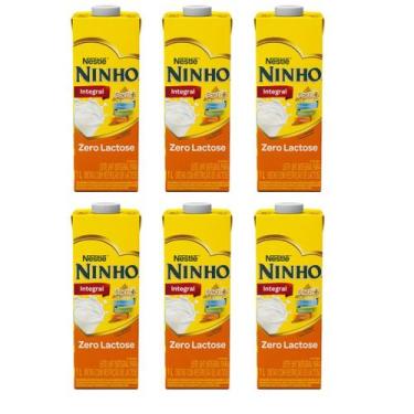 Imagem de Kit 6 Leite Ninho Zero Lactose Integral 1l