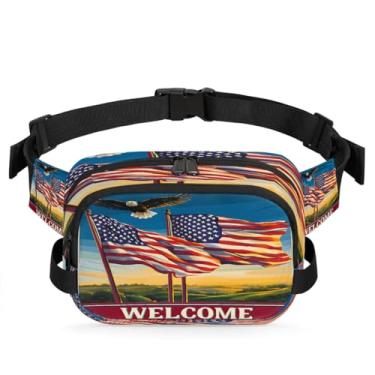 Imagem de Pochete de praia de areia preta pôr do sol para mulheres e homens com alça ajustável, bolsa transversal, bolsa de peito, bolsa tiracolo, Cor 7