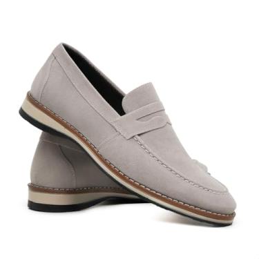 Imagem de Sapato Masculino Esporte Fino Casual Social Moderno Elegante Premium em Camurça (Off White, BR, Adulto, Numérico, 40)