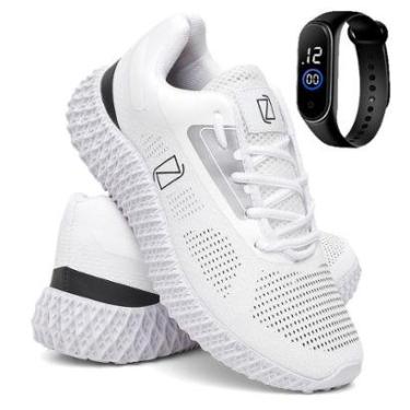 Imagem de Tênis Masculino de Corrida e Academia Super Leve e Confortável com Relógio-Masculino