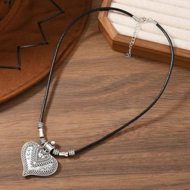 Imagem de Conjunto de colares ocidentais para mulheres, colar gargantilha cowboy cowgirl boho design espiral colar pingente sudoeste tribal acessórios de joias ajustáveis, One Size, Zinco, Sem Pedra Preciosa