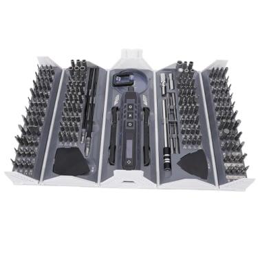 Imagem de AUNMAS Mini Kit de Chave de Fenda Elétrica, Ferramenta de Reparo Elétrico Sem Fio Com 163 Bits para Relógios de óculos Eletrônicos PC RC, Alça Magnética de Bateria de 500mAh, Reparo Doméstico Faça