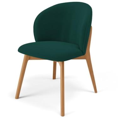 Imagem de Cadeira de Jantar e Estar Living Estofada Mia L02 Bouclê Verde - Lyam Decor