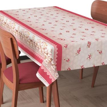 Imagem de Toalha de Mesa Térmica Impermeável Estampada 4–12 Lugares Proteção para Mesa Cozinha Jantar (Xícaras,8 Lugares: 2,50M X 1,40m)