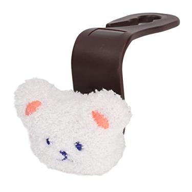 Imagem de Cryfokt Gancho Traseiro de Assento de Carro de Urso Bonito Decoração de Pelúcia Portátil para Suprimentos de bebê, Gancho de Encosto de Cabeça de Fácil Instalação para Carro, de Assento de Universal