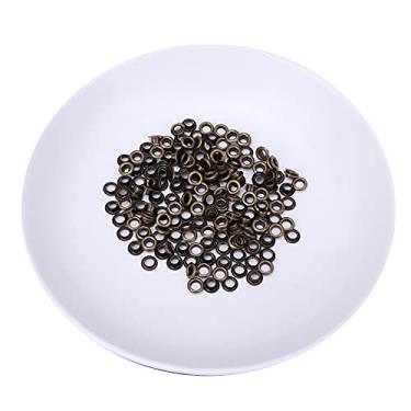 Imagem de Naroote Kit de Ilhós de Dupla Face de Latão de 4 Mm para Artesanato Em Couro DIY Scrapbook, 100 Conjuntos de Acessórios de Bolsa de Roupas Com Ilhós de Latão para Sapatos, Bolsas, Cintos, Etiquetas, Chapéus, Dourado, Prata, Bronze, Preto, 100 Arruela (Bronze)