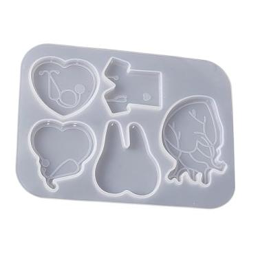 Imagem de Molinete de silicone para crachá de silicone para fundição de resina epóxi, artesanato, conjunto de carretilhas de crachá, clipes retráteis, cuidados médicos, moldes de fundição de resina