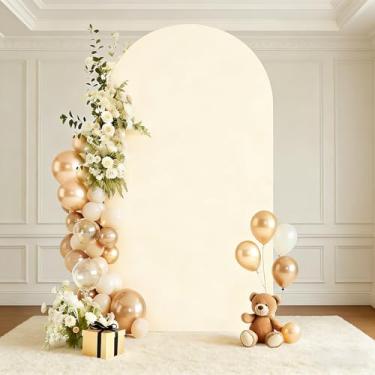 Imagem de Quandjk Capa de arco de casamento de 2 m, marfim