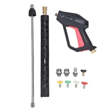 Imagem de Estink Kit de Pistola de Lavadora de Pressão, Varinha de Extensão de Bico, Kit de Pistola de Lavadora Portátil Adaptador Com 5 Bicos para Lavagem de Carros, Limpeza de Motocicletas e