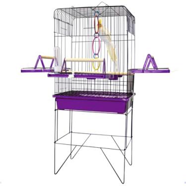 Imagem de Gaiola viveiro Calopsita de chão Completa Media com Bandeja Poleiros Suportes