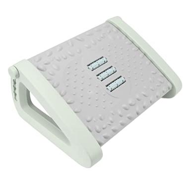 Imagem de Alomejor Sob o Apoio para Os Pés da Mesa, Banco Ajustável de 6 Níveis Em PP Com Rolo de Massagem e Suporte Ergonômico para Escritório e Casa (Verde)