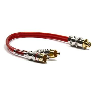 Imagem de Cabo Audio Y 1fx2m Nwt Profissional Blindado Vermelho 20cm