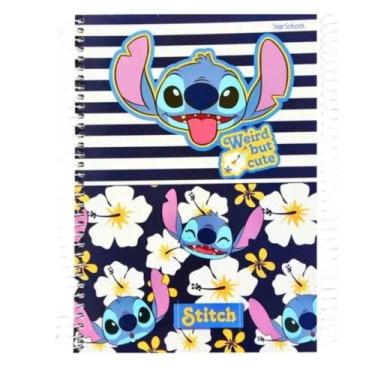 Imagem de Caderno espiral univ. lilo stitch c/ 80 folhas - jandaia