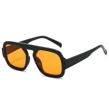 Imagem de Óculos de Sol UV400 - Cor Jelly com Estampa de Leopardo Degradê Estilo Punk para Homens e Mulheres, Esportivos, para Corrida, Ciclismo e Atividades ao Ar Livre, Preto e Laranja