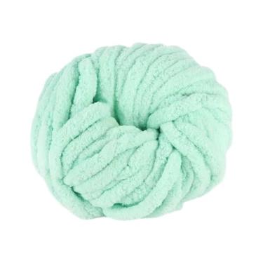 Imagem de shamjina Fio de chenille grosso e lavável, fio de lã para cama, cerca e manta, Verde