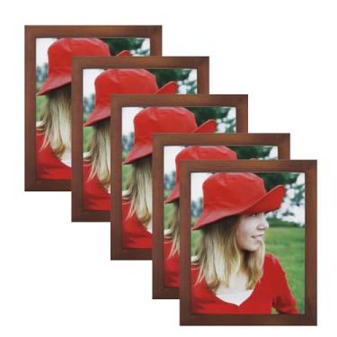 Imagem de Conjunto de Molduras Quadro com 2 Unidades Feito Madeira para Montagem em Parede ou Mesa Vertical Horizontalmente Fotos e Posters Vidro Plástico Alto