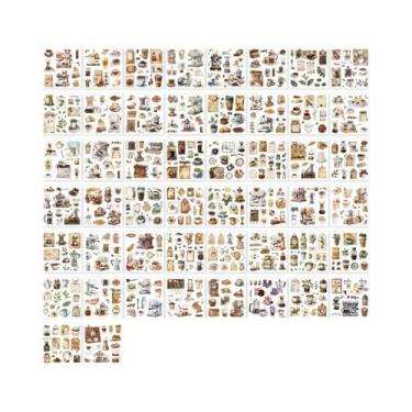 Imagem de Adesivos De Plantas Florais Retrô JIANQI 50pcs, Decalques De Cenário B