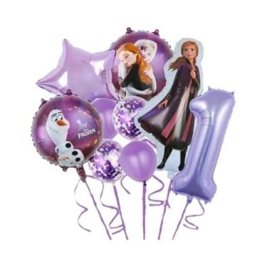 Imagem de Balões De Alumínio Da Princesa Elsa Do Frozen Para Meninas, 9 Peças, P