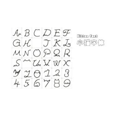 Imagem de Selo da sorte carimbo de madeira diário selo alfabeto número crianças 