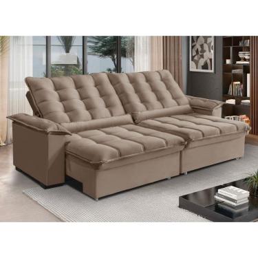 Imagem de Sofa 4 Lugares Retratil Reclinavel 270cm Veludo Bogota Requinte