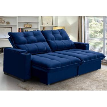 Imagem de Sofa 3 Lugares Retratil Reclinavel 200m Veludo Monaco Requinte