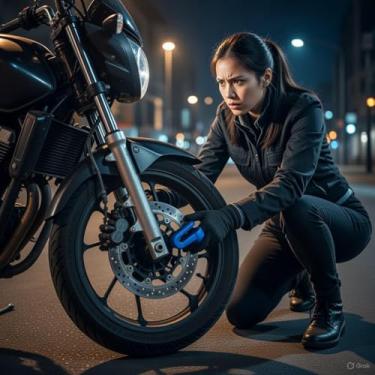 Imagem de Cadeado Trava de Disco Universal com Chave para Moto, Kit com 2 Unidades, Segurança Antifurto