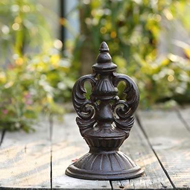 Imagem de Lss9azznmm Batente de porta rústico decorativo batente de porta de ferro fundido design vintage pátio jardim batente de porta inferior protege pisos (cor: C1 Tamanho: 22x7x13cm)