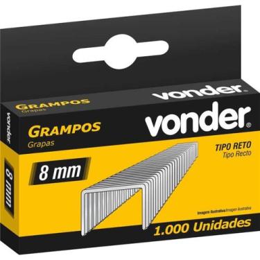 Imagem de Grampo Reto 8mm Aço Carbono 1000 Peças 2898408000 Vonder