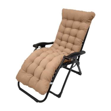 Imagem de Pasrdqoyp Almofada para espreguiçadeira de pátio, almofadas de cadeira reclináveis de 154,9 cm, almofadas de cadeira, espreguiçadeira acolchoada mais grossa para escritório doméstico externo e interno
