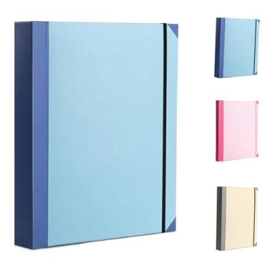 Imagem de Pasta de arquivo sanfonada com compartimentos, arquivo de letras para escritório (azul)