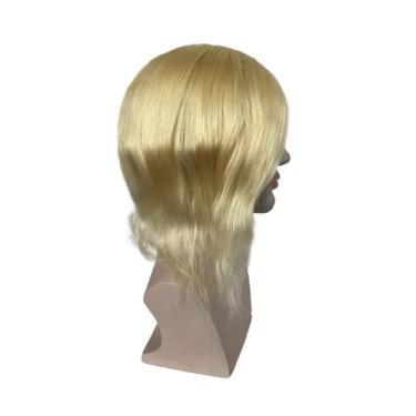 Imagem de Aplique de testa Peruca masculina de cabelo longo 12 polegadas, humano brasileiro, perucas masculinas, base pele fina, substituição pu(613#)