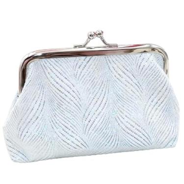 Imagem de Bolsa de Moedas de Tecido Feminina Carteira Curta de Veludo Pequena Bolsa com Fecho de Cartão, Cinza