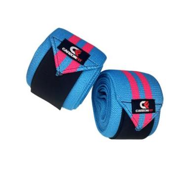 Imagem de Par Cotoveleira De Compressão Esporte Academia Fit Carbonfit, Azul