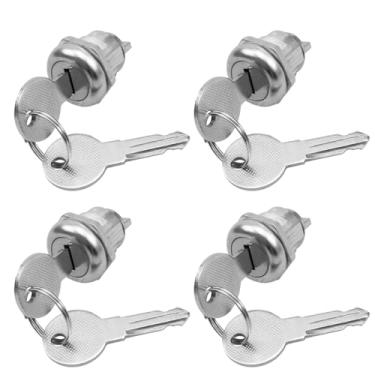 Imagem de 4 peças de liga de zinco T-handle caixa de ferramentas fechaduras cilindros com chaves antifurto caixa de correio acessórios de fechadura de armário de arquivo