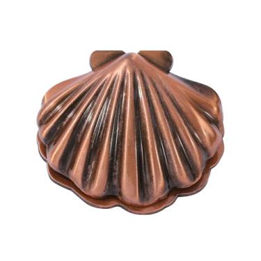 Imagem de Clipes de encadernação de metal, clipes de livros vintage dourados, suporte de diário para material de escritório, organização de mesa para amantes de livros para estudantes (concha vermelho-marrom)