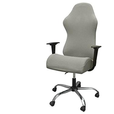 Imagem de Cadeiras de mesa poltrona elástica para computador e escritório (cor: prata)