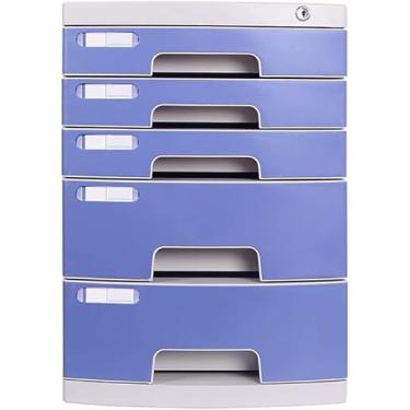 Imagem de Armários de arquivo para gavetas de armazenamento de escritório doméstico organizador de unidade de armazenamento caixa A4 bloqueável para escritório (cor: A1 tamanho: 7 camadas) (A1 5)