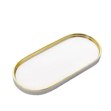 Imagem de THJKUPO Bandeja de armazenamento de enxaguante bucal para armazenamento de joias, chassi de escova de dentes de banheiro doméstico