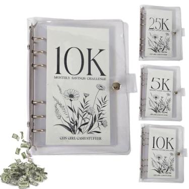 Imagem de Envelopes de 12 meses, fichário de desafio de economia de dinheiro, livro com envelopes, livro de desafio de economia e fichário de orçamento, organizador M-oney, maneira fácil e divertida de