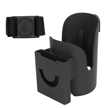 Imagem de Suporte de copo universal ajustável para carrinho de bebê com compartimento para telefone, junta de silicone, organizador de plástico para carrinhos de bebê e carrinhos de compras