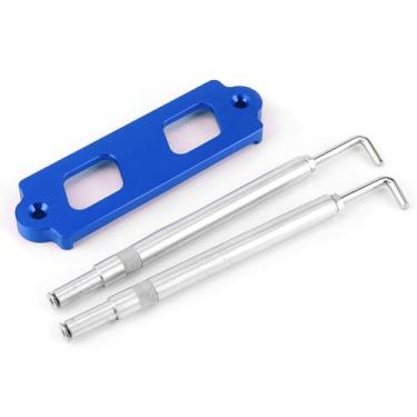 Imagem de KIMISS Kit de Amarração para Bateria, Resistente, Liga de Alumínio, Suporte para Carro, Montagem Segura Com Ganchos, para Crx Integra Rsx 1988 2015 (Azul)