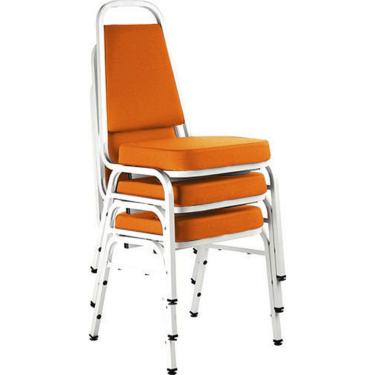 Imagem de Kit com 3 Cadeiras Empilháveis Linha Hotel Plus Laranja