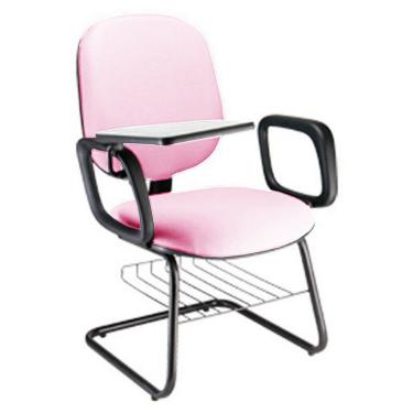 Imagem de Cadeira Escolar Universitária com prancheta para Escolas Linha Uno Rosa