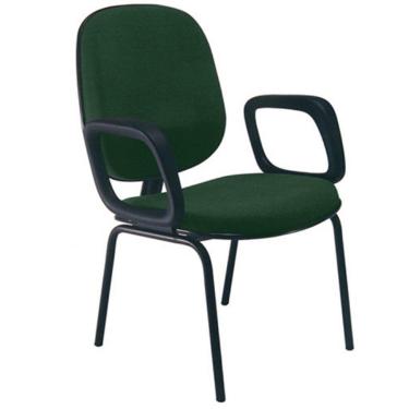 Imagem de Cadeira para Igrejas Evangélicas com Braços Diretor para Escritório Linha Uno Verde