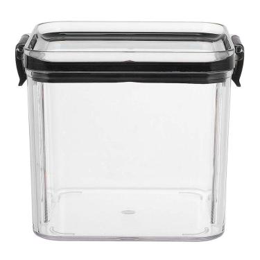 Imagem de Pote Hermetico Acrilico2 Unidades Transparente Veda Tampa Com Trava Alimento Cozinha Armario