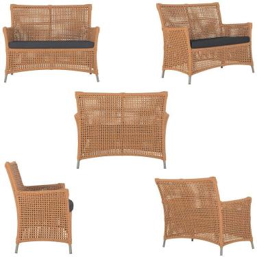 Imagem de 1 Sofá área Externa Igapó Alumínio Fendi Corda Náutica E11 Terra Cota