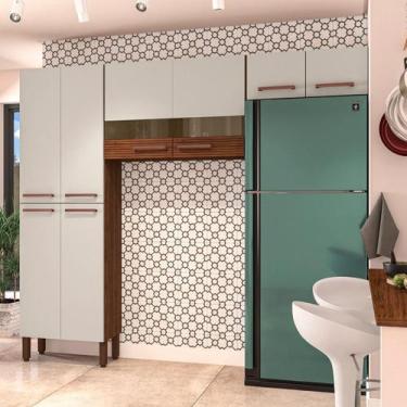 Imagem de Cozinha Compacta Pequena 8 Portas Nala Kits Paraná - Kit's Paraná, Nog