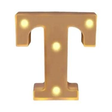 Imagem de Luz Noturna LED De Letras E Números De 16cm Para Decoração De Casa, Ca